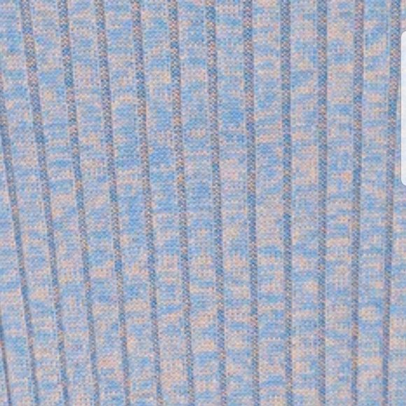 AFRM "Skye" Cut Out Front Ribbed Marled Icy Blue Midi Sweater Dress NWT Sz. L - Picture 6 of 8